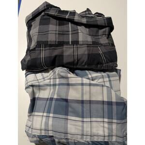 Lot of 2 Size 4XL & 5XL Men's Short Sleeve Collar Button Down Shirts